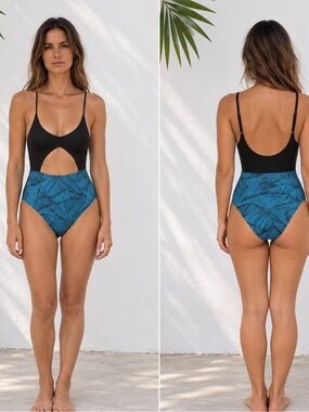 AMARA Luxury Tropical One-Piece Swimsuit